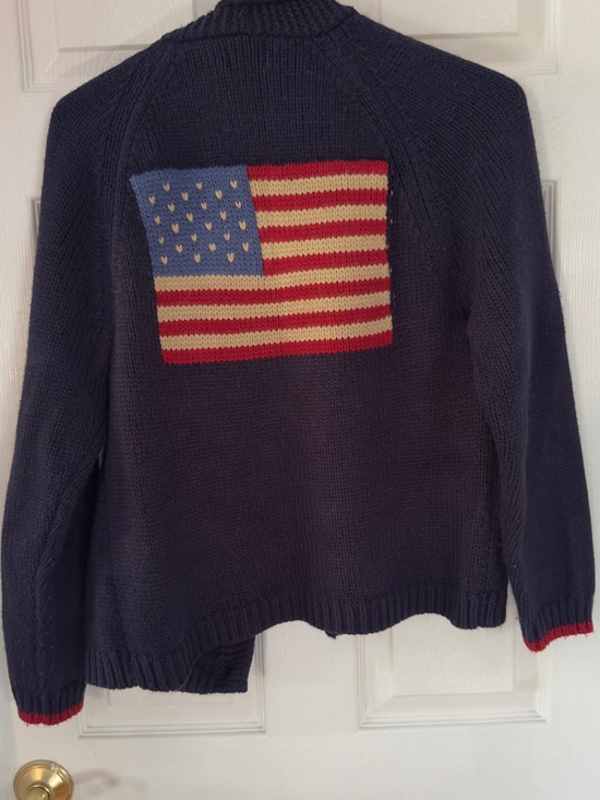 Pink Pineapple Sweaters - Pink Pineapple vintage American Flag Cardigan
